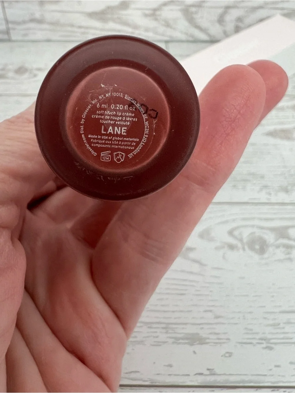 Glossier G Suit Soft touch lip cream, shade ‘lane’